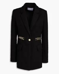 Rebecca Vallance Carine chain-embellished tweed blazer - Black Black