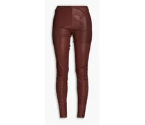 Leather leggings - Burgundy