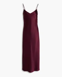 GALVAN Satin maxi slip dress - Burgundy Burgundy