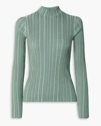 Acne Studios Ribbed cotton-blend turtleneck sweater - Green Green