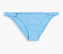 Bari ribbed low-rise bikini briefs - Blue