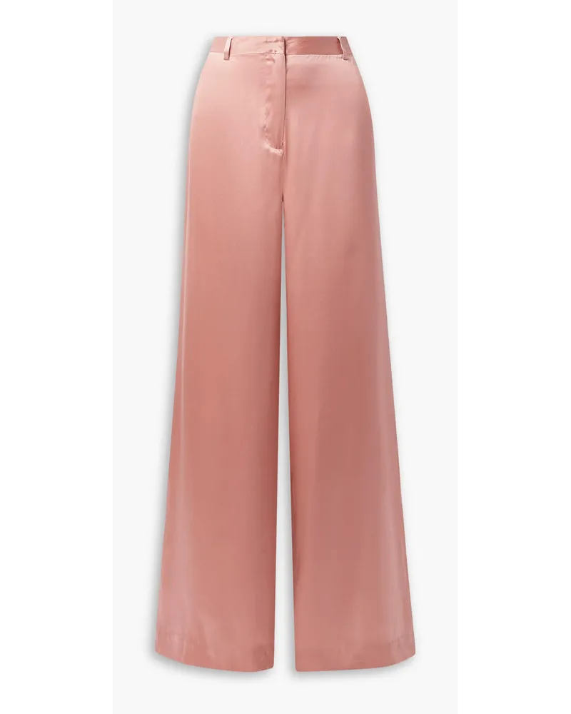 L'Agence Gavin silk-satin wide-leg pants - Pink Pink