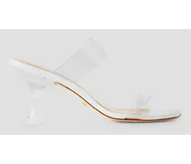 Kristal PVC and leather mules - White