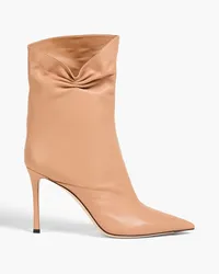 Jimmy Choo Oriel ruched leather ankle boots - Neutral Neutral