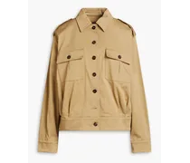 Cotton-blend gabardine jacket - Neutral