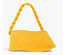 La Vague Curvy suede shoulder bag - Yellow