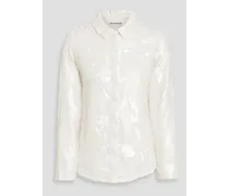 Athenea sequinned tulle shirt - White
