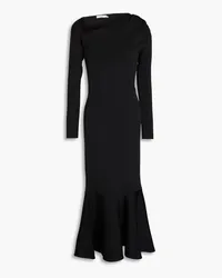 Safiyaa Annabel cutout ponte midi dress - Black Black