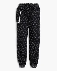 Tory Burch Cotton-poplin track pants - Black Black