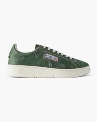 AUTRY Medalist Low textured-leather sneakers - Green Green