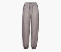 Missoni Metallic crochet-knit wool-blend track pants - Gray Gray