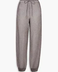 Missoni Metallic crochet-knit wool-blend track pants - Gray Gray