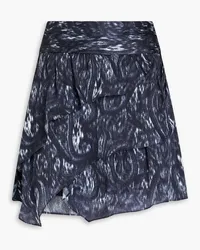 IRO Zully crinkled silk crepe de chine mini skirt - Gray Gray