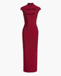 Hervé Léger Cutout bandage gown - Burgundy Burgundy