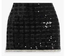 Alice Olivia - Rubi embellished tweed mini skirt - Black
