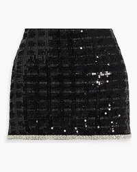 Alice + Olivia Alice Olivia - Rubi embellished tweed mini skirt - Black Black