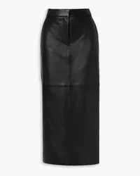 tibi Leather maxi skirt - Black Black