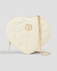 Claudie Pierlot Quilted leather shoulder bag - White White