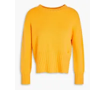 Cropped cashmere sweater - Yellow