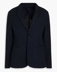 Emporio Armani Cotton-jacquard blazer - Blue Blue