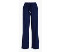 Krissy crepon wide-leg pants - Blue