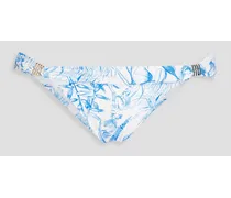 Grenada printed low-rise bikini briefs - White