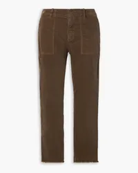 Nili Lotan Jenna cropped cotton-blend corduroy slim-leg pants - Brown Brown