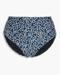 Matteau The High Waist floral-print bikini briefs - Blue Blue