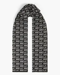 Michael Kors Printed intarsia-knit scarf - Black Black