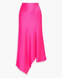 Alice + Olivia Alice Olivia - Harmony asymmetric satin-crepe skirt - Pink Pink