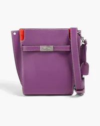 Tory Burch Two-tone leather and suede bucket bag - Purple Purple