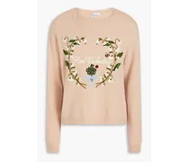 Embroidered knitted sweater - Pink