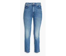Mid Rise Dazzler cropped mid-rise slim-leg jeans - Blue