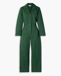 APIECE APART Ares linen and cotton-blend twill jumpsuit - Green Green