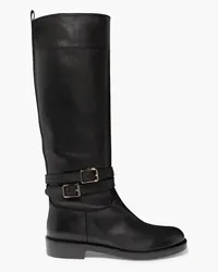 Gianvito Rossi Buckled leather knee boots - Black Black