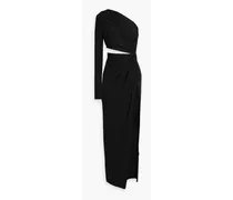 Lorinna one-sleeve cutout jersey maxi dress - Black