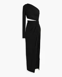 Ronny Kobo Lorinna one-sleeve cutout jersey maxi dress - Black Black