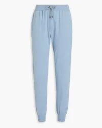 Brunello Cucinelli Wool, cashmere and silk-blend track pants - Blue Blue