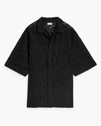 Charo Ruiz Isma broderie anglaise cotton-blend shirt - Black Black