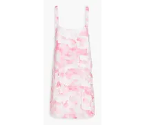 Naima printed cotton-poplin mini dress - Pink