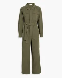 Alex Mill Mel cotton and linen-blend twill jumpsuit - Green Green