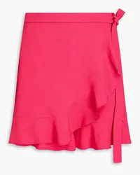 RED Valentino Wrap-effect stretch-crepe shorts - Pink Pink