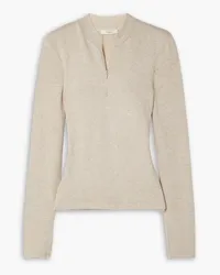 Vince Stretch-jersey half-zip top - Neutral Neutral