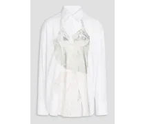 Printed cotton-poplin shirt - White