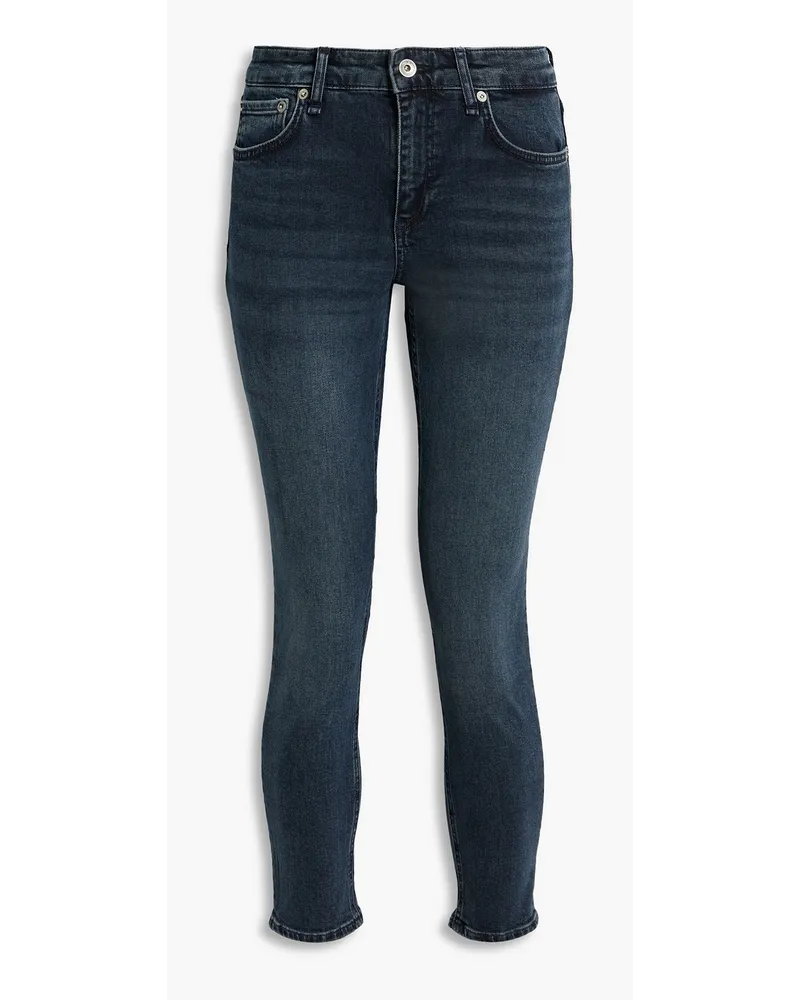 Rag & Bone Cate faded mid-rise skinny jeans - Blue Blue