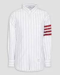 Thom Browne Striped cotton Oxford shirt - White White