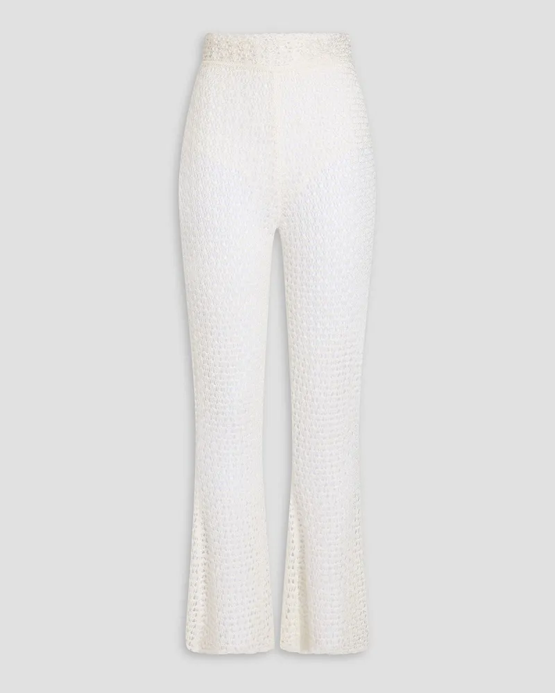 Zimmermann Crochet-knit flared pants - White White