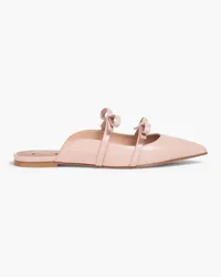 RED Valentino Bow-embellished leather slippers - Pink Pink