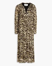 ba&sh Imany tiger-print jacquard midi dress - Animal print Animal