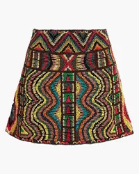 Valentino Garavani Embroidered beaded tulle mini skirt - Multicolor Multicolor